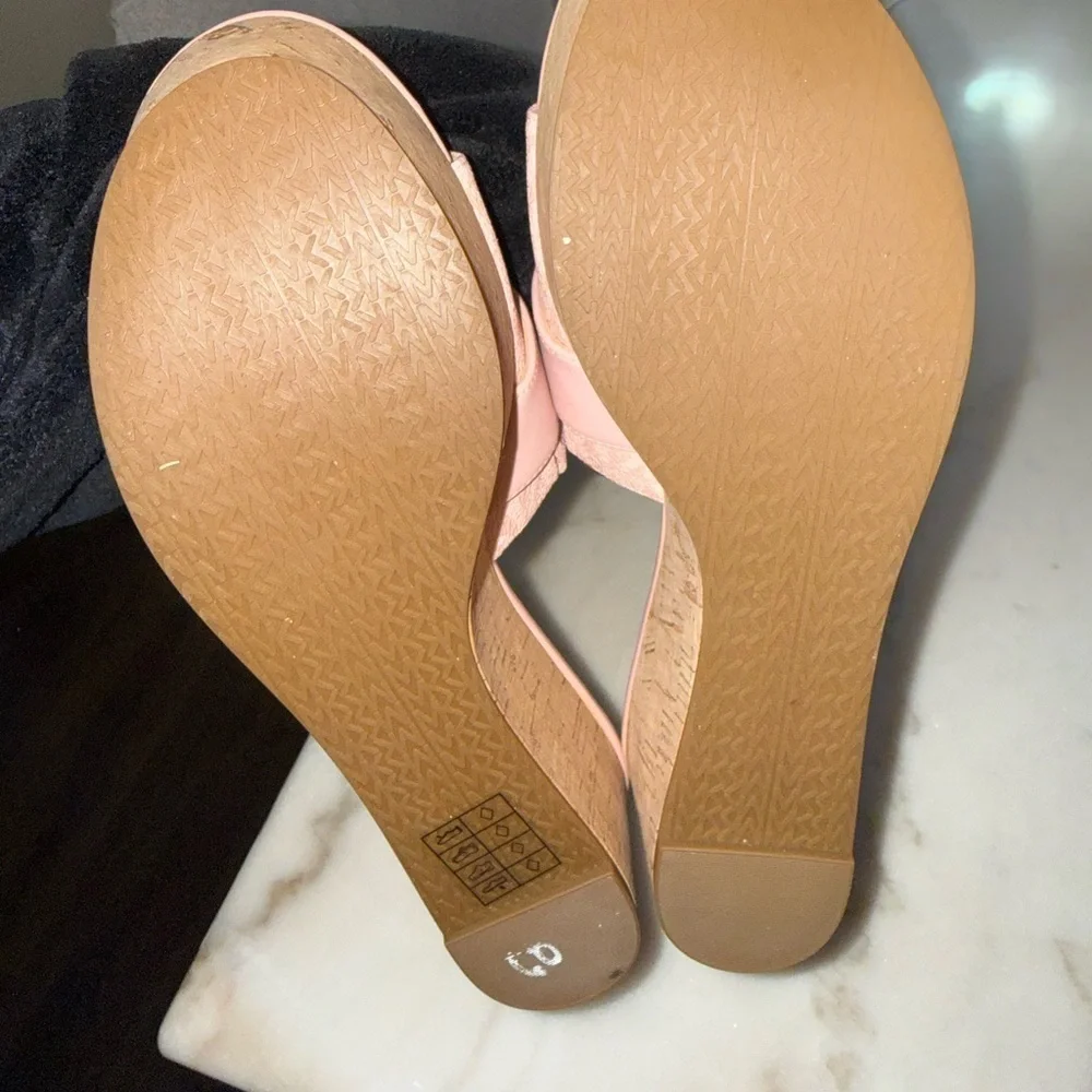 Michael Kors Blush Pink Wedge Sandals - Picture 4 of 4
